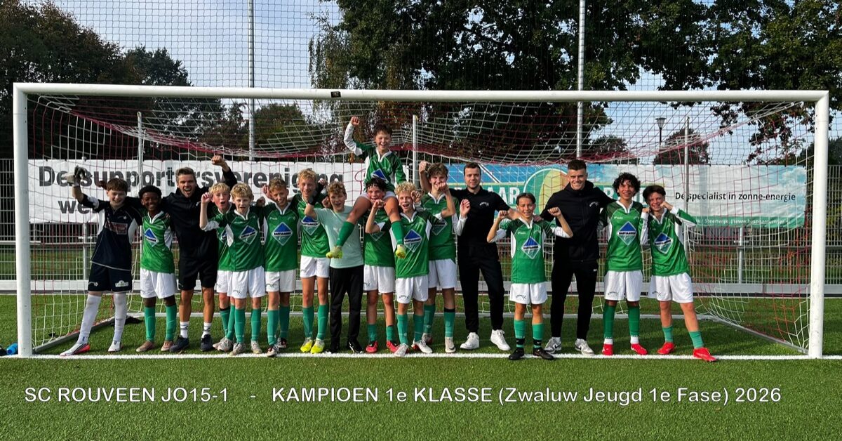 SC Rouveen JO15-1 Kampioem 1e klasse