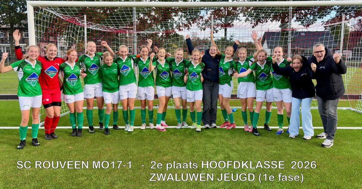 SC Rouveen MO17 2e plaats Hoofdklasse (1e FASE)